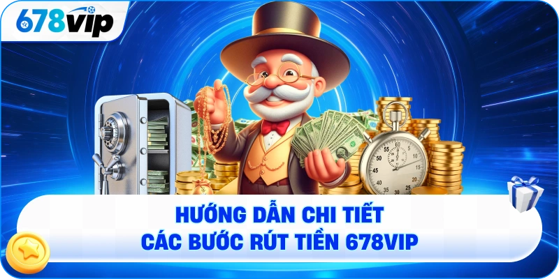Hướng dẫn chi tiết các bước rút tiền 678VIP
