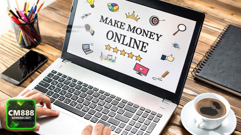 Rút Tiền CM888 - Bước 2: Truy cập mục rút tiền và xác minh tài khoản nhận